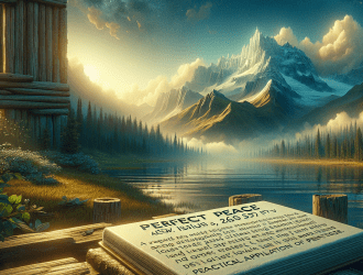 Título del artículo: Explorando la Paz Perfecta en Isaías 26:3: Claves para una Mente Firme. Meta Descripción del artículo: Descubre el secreto de la "paz perfecta" con nuestro análisis profundo de Isaías 26:3. Aprende cómo una mente firme y confianza en Dios transforman la vida diaria.. Etiquetas del artículo: #PazPerfecta #ConfianzaEnDios #Isaías26. Excerp del artículo: Isaías 26:3 ofrece una perspectiva profundamente reconfortante sobre la "paz perfecta". Este análisis detalla cómo una mente firme apoyada en la confianza en Dios puede proporcionar estabilidad y calma incluso en medio del caos. Explora las aplicaciones prácticas para una vida centrada y tranquila..