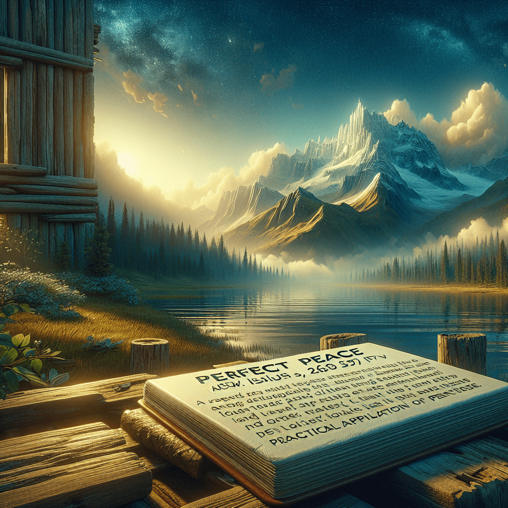 Título del artículo: Explorando la Paz Perfecta en Isaías 26:3: Claves para una Mente Firme. Meta Descripción del artículo: Descubre el secreto de la "paz perfecta" con nuestro análisis profundo de Isaías 26:3. Aprende cómo una mente firme y confianza en Dios transforman la vida diaria.. Etiquetas del artículo: #PazPerfecta #ConfianzaEnDios #Isaías26. Excerp del artículo: Isaías 26:3 ofrece una perspectiva profundamente reconfortante sobre la "paz perfecta". Este análisis detalla cómo una mente firme apoyada en la confianza en Dios puede proporcionar estabilidad y calma incluso en medio del caos. Explora las aplicaciones prácticas para una vida centrada y tranquila..