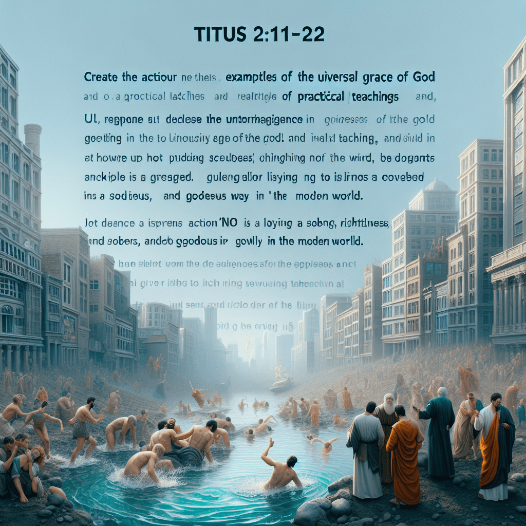 Descubriendo la Gracia Universal de Dios: Enseñanzas de Tito 2:11-12